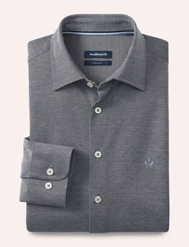 Comfort-Pique Hemd, Regular Fit#noch offen: Größenlauf, Farbe Blau, 41/42, weich und elastisch mit Kent-Kragen Herren - Walbusch - FashionsVida