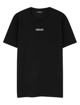 Logo Embroidered Crewneck T-Shirt for Men, Short Sleeve