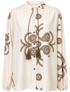 CAMICIA SOUVENIR BURRO E MARRONE