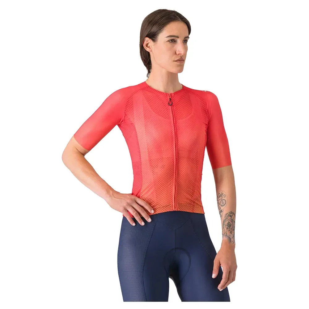Maglia A Maniche Corte A/c Red Hibisc - Castelli - FashionsVida