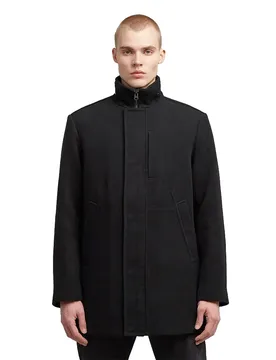 Trench-coat Garber Wool Dark Black L