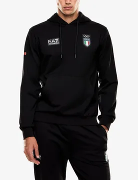 EA7 FELPA ITALIA TEAM HOODIE L - EA7 - FashionsVida