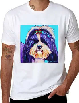 Colorful Fun Shih Tzu- J. Whitsell Art T-Shirt graphic t shirts for man man t shirts for men casual T-Shirt - Aliexpress - FashionsVida