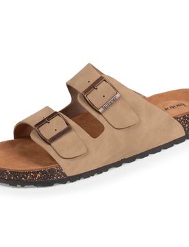 Mules sandales double bride taupe taupe 45