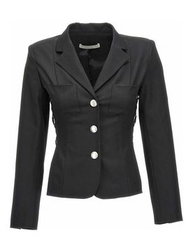 Giacca blazer monopetto con lacci