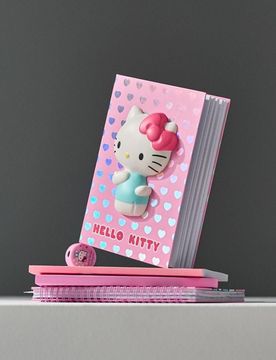 Quaderno con copertina 3D Hello Kitty - rosa