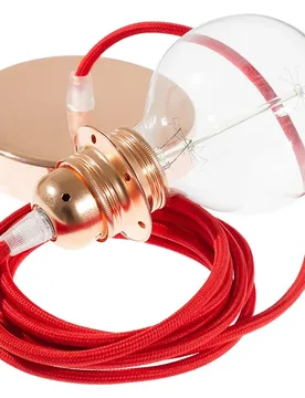 Cables Lampe Suspendue Pendel Pour Abat-jour Rm09 1 M Red / Copper One Size - Creative - FashionsVida