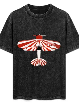 Red and white airplane T-Shirt Classic Print Short Sleeve Shirt - Aliexpress - FashionsVida