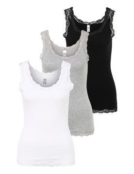 H.I.S Top gris / negro / blanco