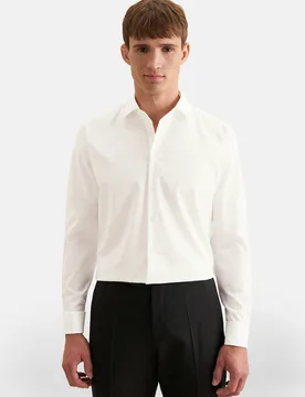 Slim Business Hemd Uni Ecru 41 - Seidensticker - FashionsVida