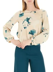 Blusa maniche lunghe BEIGE L