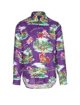 POLO Hemd lila XL herren