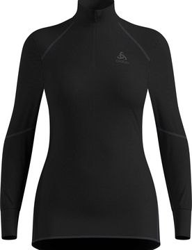 Funktionsunterhemd mit Reißverschluss BL Top Turtle Neck LS Half Zip Active X-Warm Eco W Black für Damen Größe M schwarz