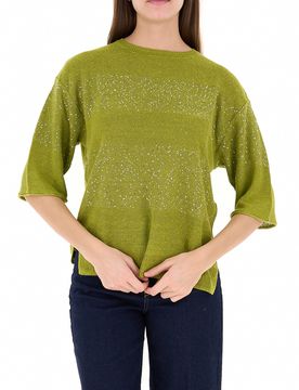 Maglia in lino PISTACCHIO M