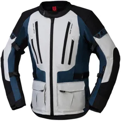 Giacca Moto In Tessuto LENNIK-ST Grigio Chiaro Blu Nero taglia 4XL