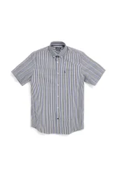 Camicia blu a righe con taschino Us golf CA2602 L