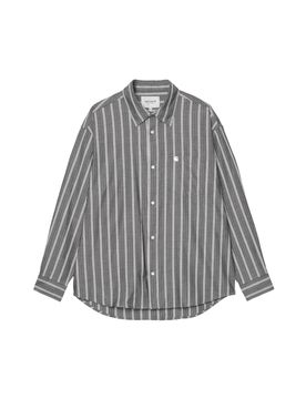 L/S Beale Shirt camicia a righe maniche lunghe - Black/white