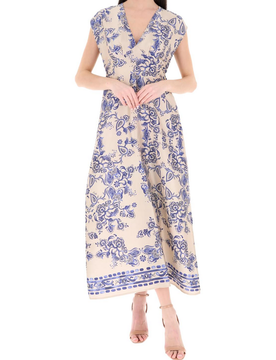Abito con stampa a foulard donna