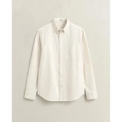 Camisa oxford de hombre a rayas con bolsillo en el pecho