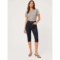 Vaquero capri de mujer de tiro alto