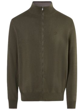 Cardigan full zip verde oliva 699924