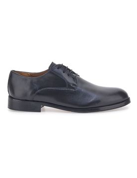 Scarpe Stringate Nere In Vera Pelle 330 41