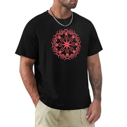 Red mandala T-Shirt Soft Touch Basic Cotton T-Shirt