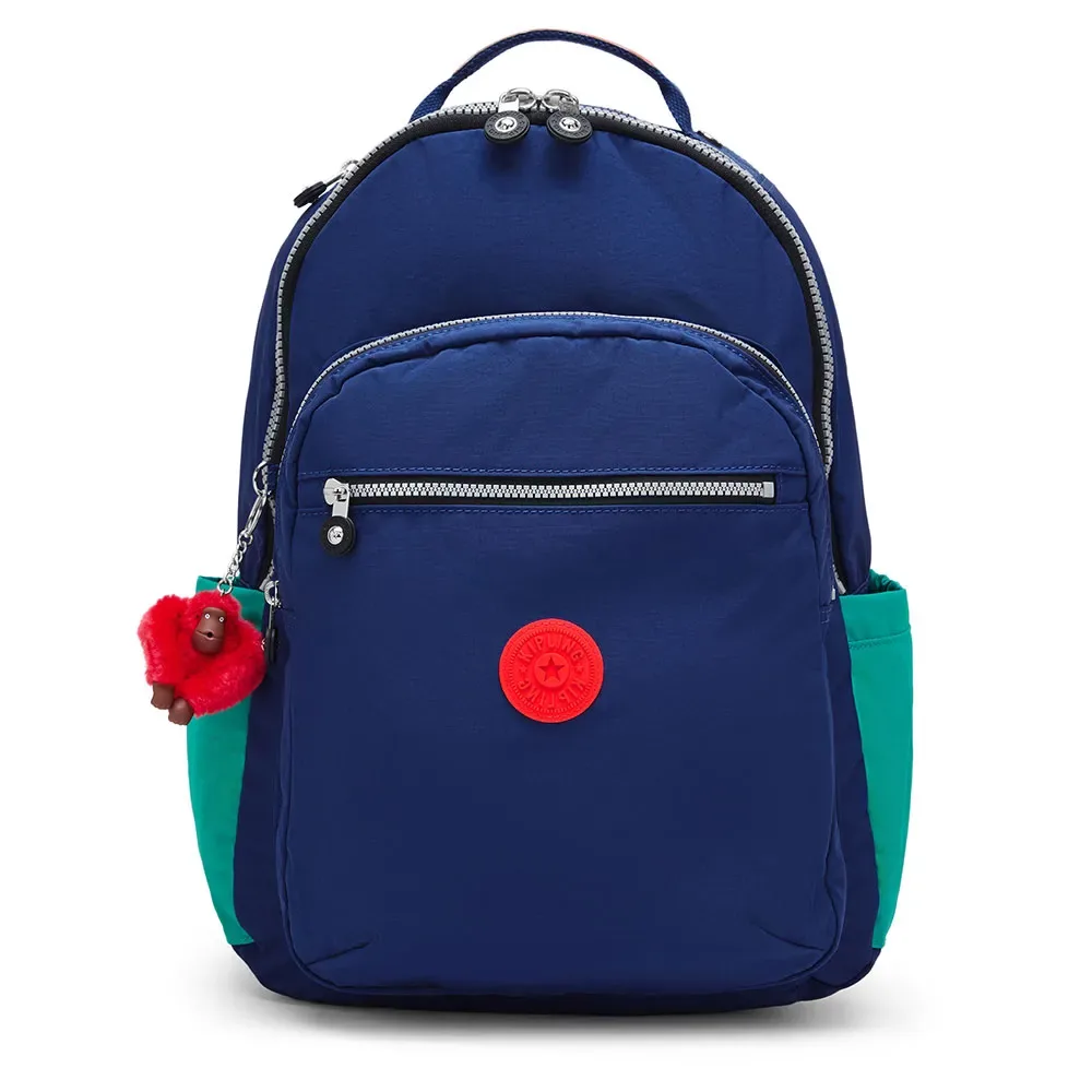 Zaino Seoul 27l Escape Blue Block One Size - Kipling - FashionsVida