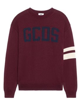 GCDS MAGLIONE LOGO REGULAR SWEATER