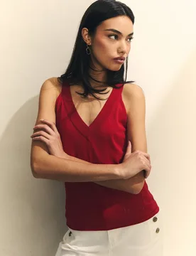 Top de punto de mujer estilo halter - Hannibal Laguna Collection - FashionsVida