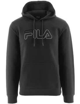 Mens Charcoal Marl Zack Hoodie - Male - Grey - XX-Large - Fila - FashionsVida