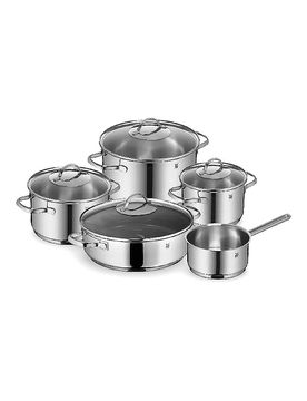 Juego de ollas de 5 piezas con tapa de cristal PROVENCE-PLUS Cromargan plata