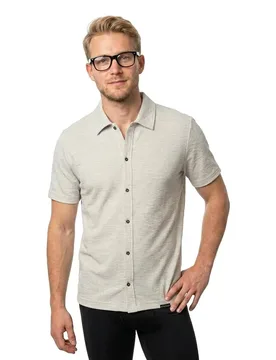 Camicia A Maniche Corte 1050235 Gardenia White Ottoman L - Tom tailor - FashionsVida