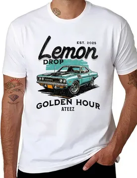 Lemon drop ATEEZ ATINY car typography Morcaworks T-Shirt t shirt man cotton t shirt men 100% cotton luxury brand T-Shirt - Aliexpress - FashionsVida