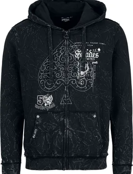 Kapuzenjacke - EMP Signature Collection - S bis L - für Männer - Größe L - dunkelgrau - EMP exklusives Merchandise! - Männer - male - Motörhead - FashionsVida