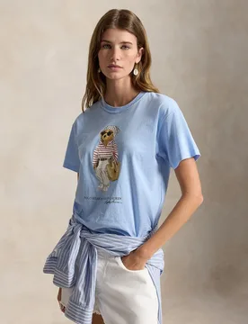 Camiseta de mujer de punto jersey de algodón - Polo Ralph Lauren - FashionsVida
