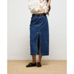 Falda de mujer denim borado elise