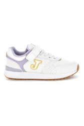 Sneakers bianche con inserti lilla Tornado Jr 2619 35