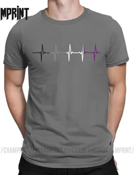 Novelty Asexual Pride Heartbeat Pulse gift T-Shirts for Valentine's Day Asexuality Lgbt Lgbtq Ace love is love Tees large Size - Aliexpress - FashionsVida