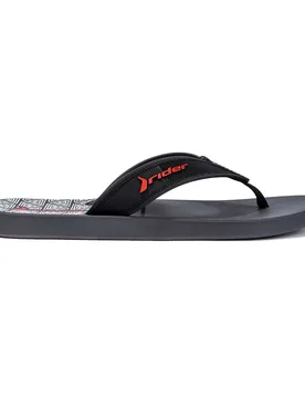 Impulse Graphics Flip Flops Dark Grey / Black / Red UK 6-6.5 Men - Rider - FashionsVida