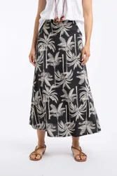 Eloriah Womens Printed Jersey Midi Skirt - - Size: 18