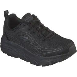 Womens Max Cushioning Elite Slip Resistant Shoes - Black Rubber - Size Uk 5