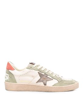 Scneaker in pelle con stella a sfera