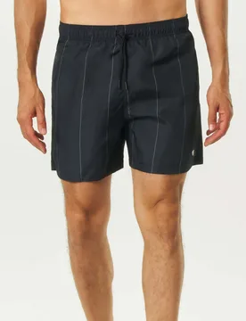 Boxer mare nero gessato con logo aquila ricamato - Emporio armani - FashionsVida