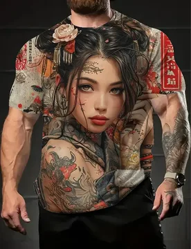 Japanese Manga Girl Style Print T-shirt 3D Print Men Short-Sleeved Tee Harajuku Tops Summer Oversized Men T-shirt Men's Clothing - Aliexpress - FashionsVida
