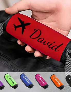 Funda de asa de equipaje personalizada con nombre, funda de asa de equipaje con texto personalizado, adecuada para viajes, cruceros y uso en aviones, - Shein - FashionsVida
