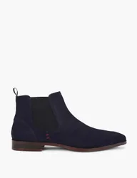 Suede Pull On Chelsea Boots Blue male
