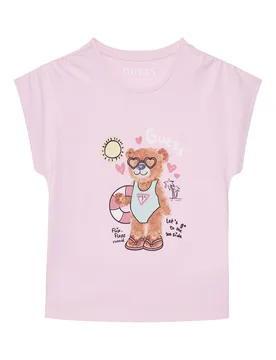 T-Shirt K6GI18 K6YW4 Rosa Regular Fit 6_9M female - Guess - FashionsVida