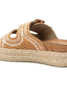 Sandalias planas de mujer de material textil - Refresh - FashionsVida