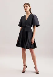 Kleid Uni Schwarz 36